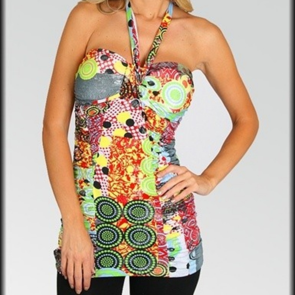 FiTTeD Ruched Bandeau Padded Bust Bra Halter - Picture 5 of 6